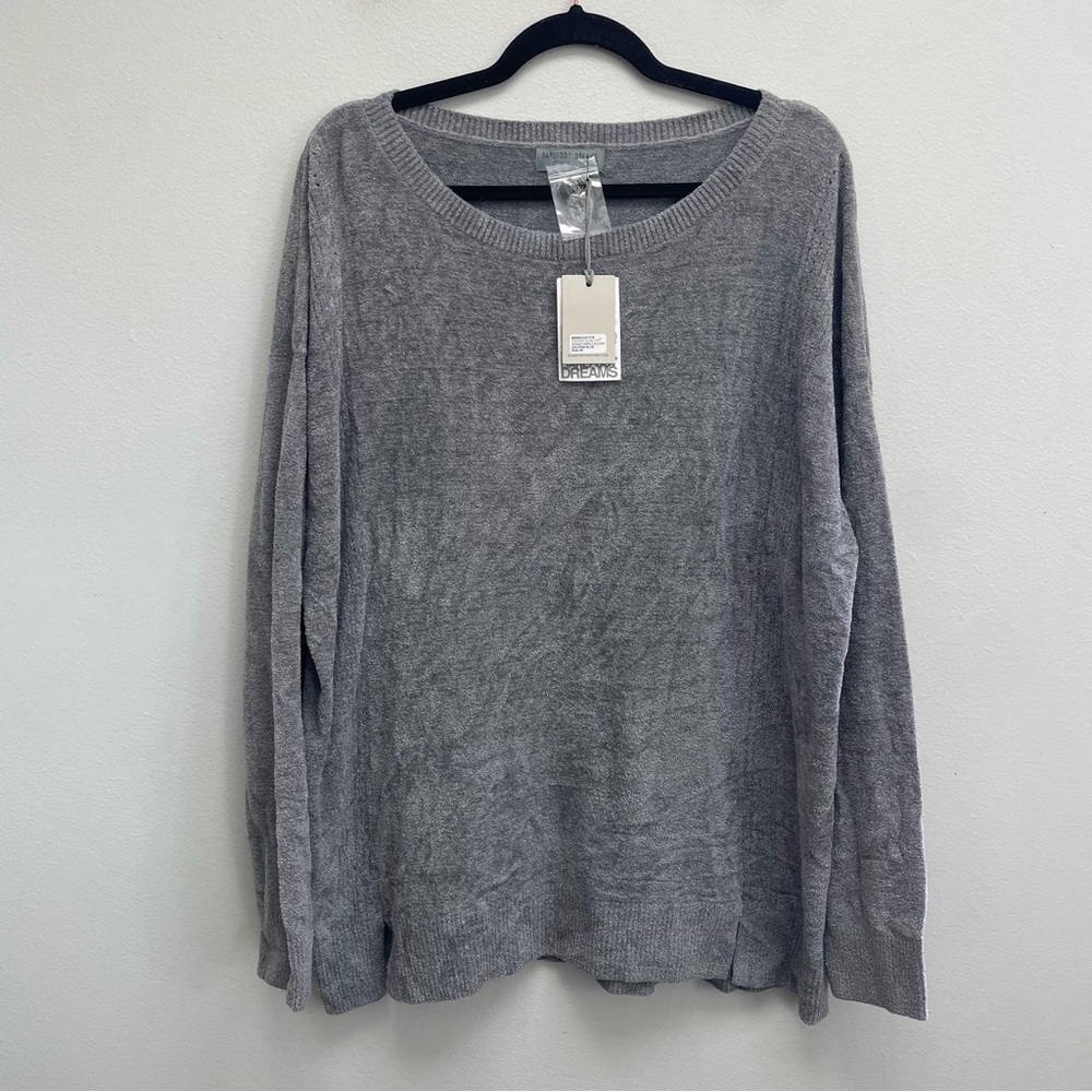 Barefoot dreams pullover sweater ultra lite dockside pointelle size 2X NEW